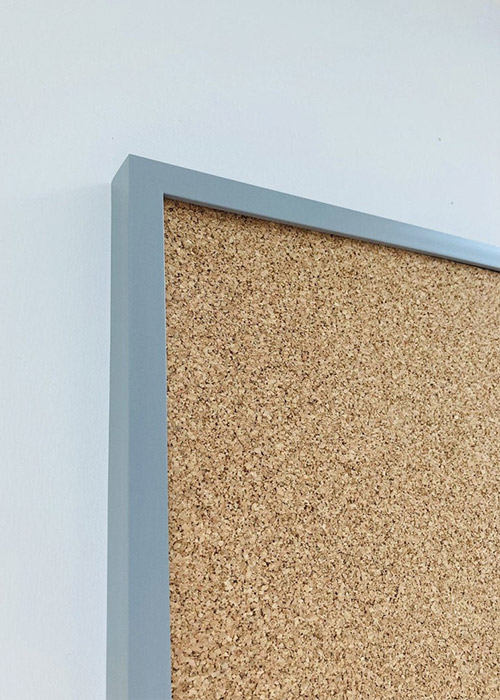 Light Grey framed cork pin board