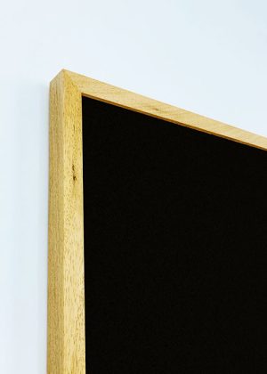 Oak finish framed black chalk board