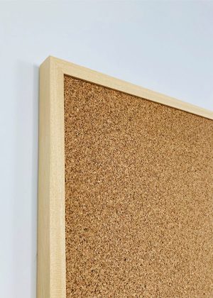 Natural framed cork pin board