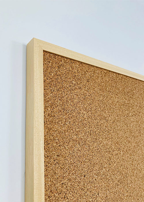 Natural framed cork pin board