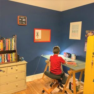 Notice board in kids bedroom