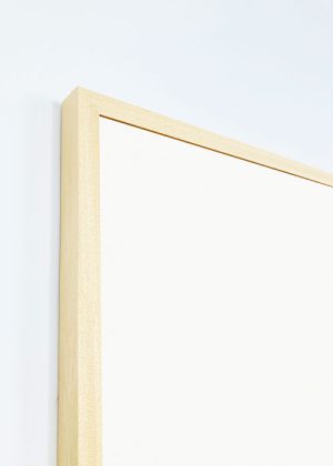 Natural framed magnetic white board