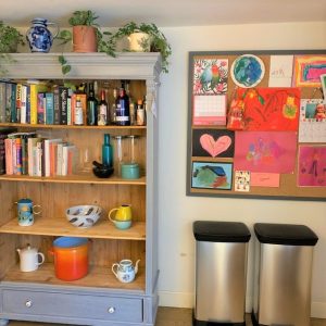 Large notice board in kitchen