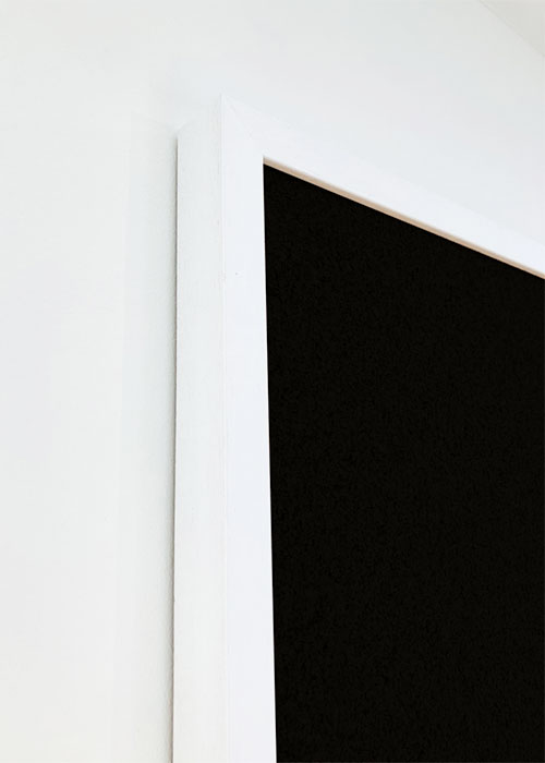 White framed magnetic black chalk board