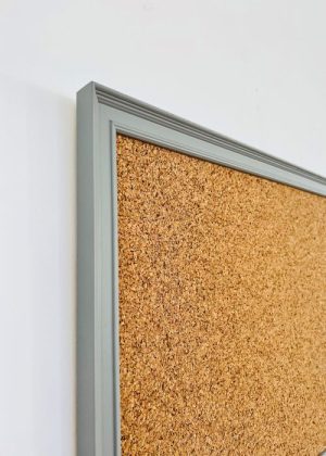 Light Grey Ornate Framed Cork Pin Board